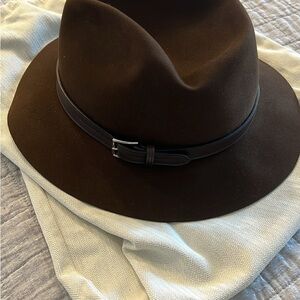Hermes Dark Brown Fedora Hat